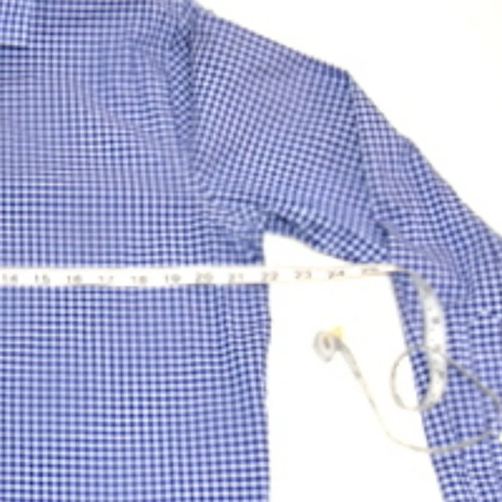 Banana Republic Men's Small Blue Plaid Button Up Shirt – Size: Large - Picture 6 of 11
